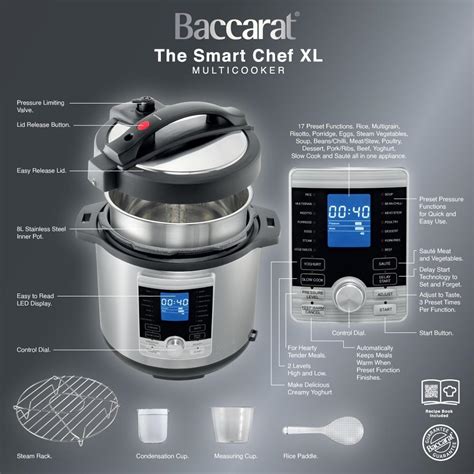 THE SMART CHEF XL Multicooker by Baccarat® .
